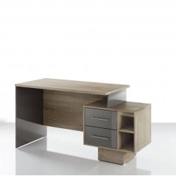 Офис бюро BM-Grande 47, сонома арвен и мдф кобалт гланц - Bogdan Furniture I