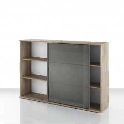 Шкаф BM-Grande 53, сонома арвен и мдф кобалт гланц - Bogdan Furniture I