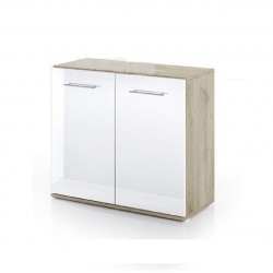 Шкаф BM-Grande 81, сонома арвен и мдф бяло гланц - Bogdan Furniture I