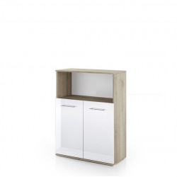 Шкаф BM-Grande 82, сонома арвен и мдф бяло гланц - Bogdan Furniture I