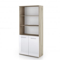 Шкаф BM-Grande 84, сонома арвен и мдф бяло гланц - Bogdan Furniture I