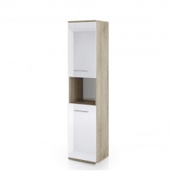 Шкаф BM-Grande 85, сонома арвен и мдф бяло гланц - Bogdan Furniture I