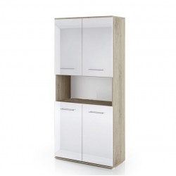 Шкаф BM-Grande 86, сонома арвен и мдф бяло гланц - Bogdan Furniture I