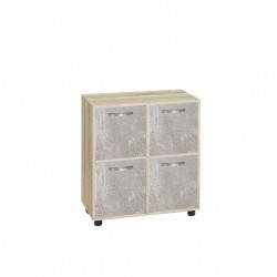Етажерка Мебели Богдан Cubo 4, Сонома, с 4 вратички бетон - Birou
