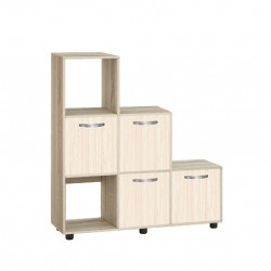 Етажерка Мебели Богдан Cubo 6, с 4 вратички, сонома и Астра - Bogdan Furniture G