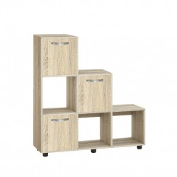 Етажерка Мебели Богдан Cubo 6, с 3 вратички, сонома - Bogdan Furniture G