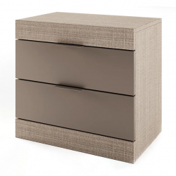 Нощно шкафче Mod 3074, Мока/Лате - Bogdan Furniture I
