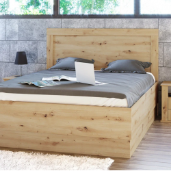 Спален комплект 7031 за матрак 160/200, Дъб артисан - Bogdan Furniture I