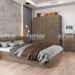 Спален комплект модел 7062 за матрак 160/200, Орех адмирал - Seturi de dormitor