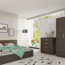 Спален комплект Модел 7000 за матрак 160/200, Орех адмирал - Bogdan Furniture I
