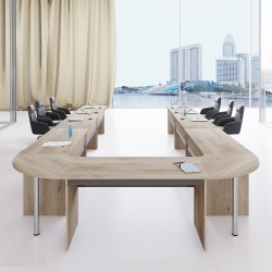 Офис комплект Mod 9094, Сонома арвен 629 и сив кобалт гланц - Bogdan Furniture I
