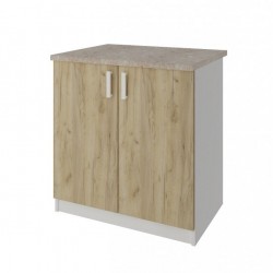 Модул Кети 4 долен шкаф, Бяло и дъб сонома - Bogdan Furniture Kom