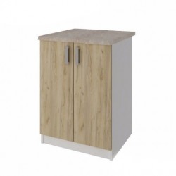 Модул Кети 9 долен шкаф, Бяло и дъб сонома - Bogdan Furniture Kom