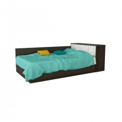 Легло с ракла Мебели Богдан Модел Compact BM, за матрак 120/190, Венге и Бяло - Bogdan Furniture Mip