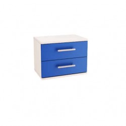 Детско Нощно шкафче Мебели Богдан модел Iko2 BM, Синьо и бяло  - Bogdan Furniture Mip