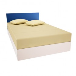 Детско легло Мебели Богдан модел Iko BM, за матрак 120/190, Синьо и бяло - Bogdan Furniture Mip