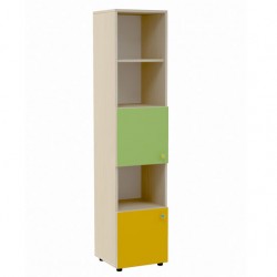 Шкаф Мебели Богдан Модел BM Mona 4, в цвят бежово и зелено, 40 / 40 / 183 см - Bogdan Furniture Mip