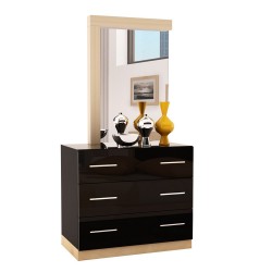 Тоалетка - Скрин Мебели Богдан BM Flower, с огледало, с комбинация Масив - Bogdan Furniture Mip
