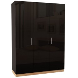Гардероб Флауър, черен гланц - Bogdan Furniture Mip
