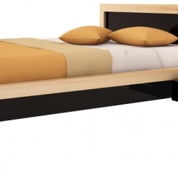Спалня Флауър 160/190, черен гланц - Bogdan Furniture Mip