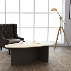 Холна маса Лабиринт, Антрацит/Гланц слонова кост - Bogdan Furniture Mip