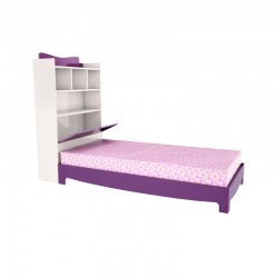 Легло Яна, бяло шагре и виола шагре - Bogdan Furniture Mip