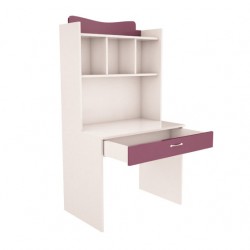 Бюро с надстройка Яна, бяло и виола шагре - Bogdan Furniture Mip