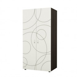 Двукрил гардероб Компакт, бял - Bogdan Furniture Mip