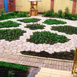 Форма за градинска настилка "Закръглени камъни",Primaterra Granite 6х80х80 см - Veko Power