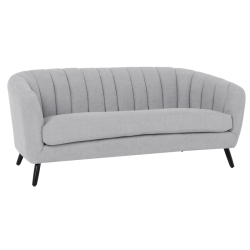 Триместно канапе Sonata Greta, Светлосив, Заоблени форми - Mobilier tapițat