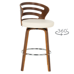 Бар стол Sonata Blum 4041 - орех - крем - Scaune de bar