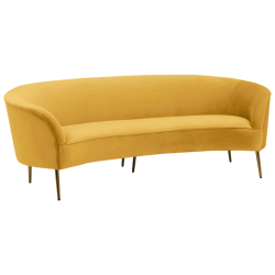 Триместно канапе Sonata Ralf, Жълт, Силиконова вата - Mobilier tapițat