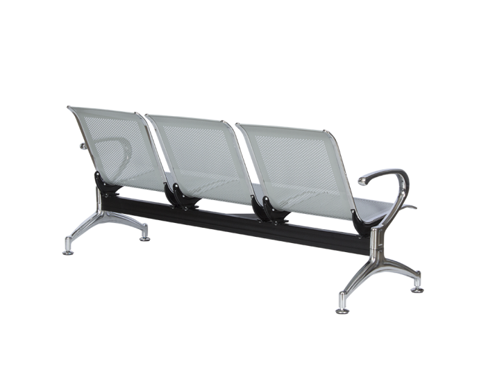 Посетителска пейка  Sonata Blum CR-1030-3, Сребърна, 3 места