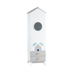 Еднокрилен гардероб Sonata Bird House, Къщичка,  Височина 220 см - Cameră copii
