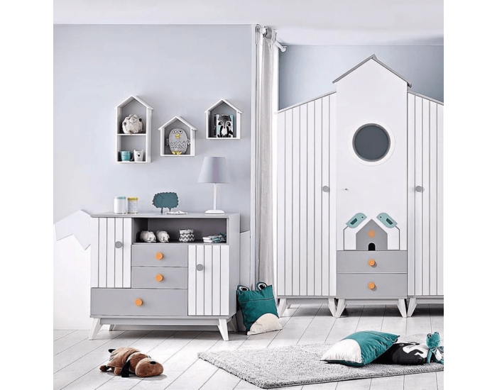 Детски скрин Sonata Bird House, Два рафта, ПДЧ