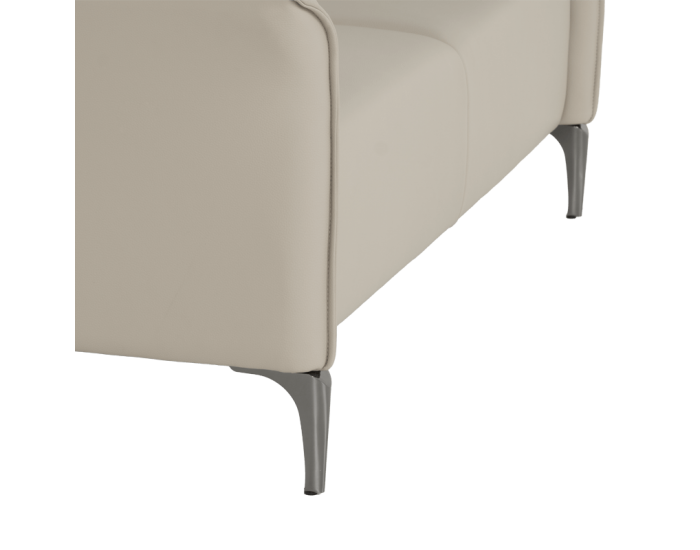 Кожен диван Sonata Nexo Lux, Бежов, Тройка,  Дължина 194 см