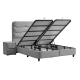 Тапицирана спалня с матрак WAVE 160 x 200 - светлосив 25