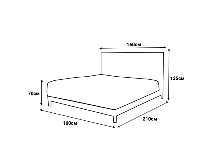 Тапицирана спалня с матрак WAVE 160 x 200 - светлосив 25