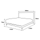 Тапицирана спалня с матрак WAVE 160 x 200 - светлосив 25