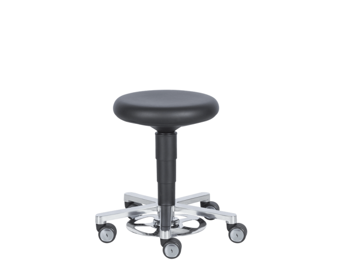 Лабораторен ергономичен стол BIMOS STOOL 9F63R - черен