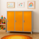 Метален шкаф Sonata Blum CR-1605-3 JZ - сив / оранжев