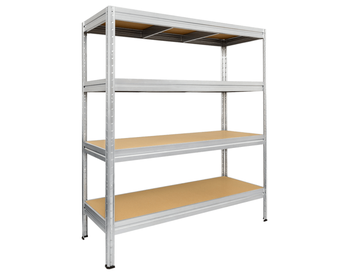 Метален стелаж Sonata Blum CR-1024 - 168x160x40 см, до 600 кг на рафт - цинк
