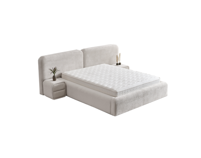 Тапицирана спалня с матрак MYKONOS 180 х 200 - перла SY