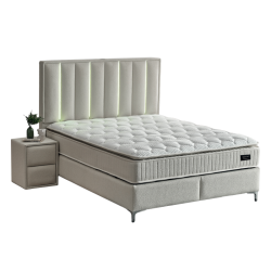Тапицирана спалня с матрак MINI MOONLIGHT 160 х 200 - крем 01 - Paturi tapițate