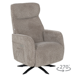 Електрическо масажиращо кресло LORDELO - кафяво - Mobilier cu mecanism de relaxare
