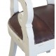 Стол EX Home модел Magnolia с подлакътници, Бял, Махагон масив