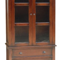 Витрина EX Home модел Bergamo АК, 90 см, Махагон масив - Corpuri, vitrine, biblioteci modulare