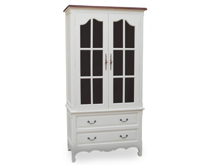 Витрина EX Home модел Rimini КB, 100 см, Бял антик