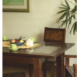 Маса EX Home модел Ibisa 160-200/90, тиково дърво, бамбук - Mese de dining