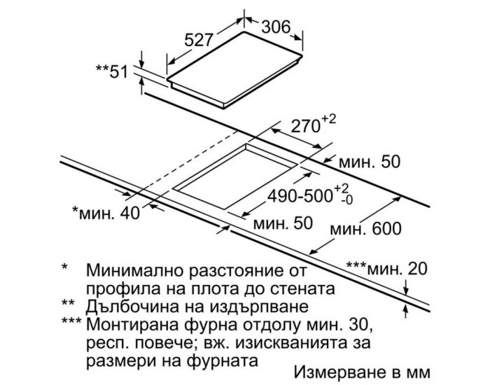 Вграден керамичен плот Bosch PXX375FB1E